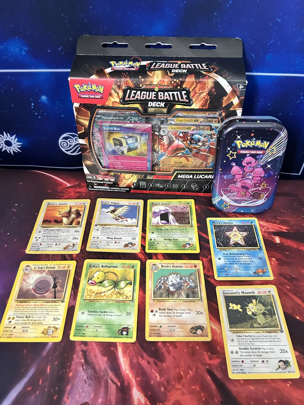 Pokemon - Vintage  Mega Lucario ex League Battle Deck Sealed - Empty Tin Bundle